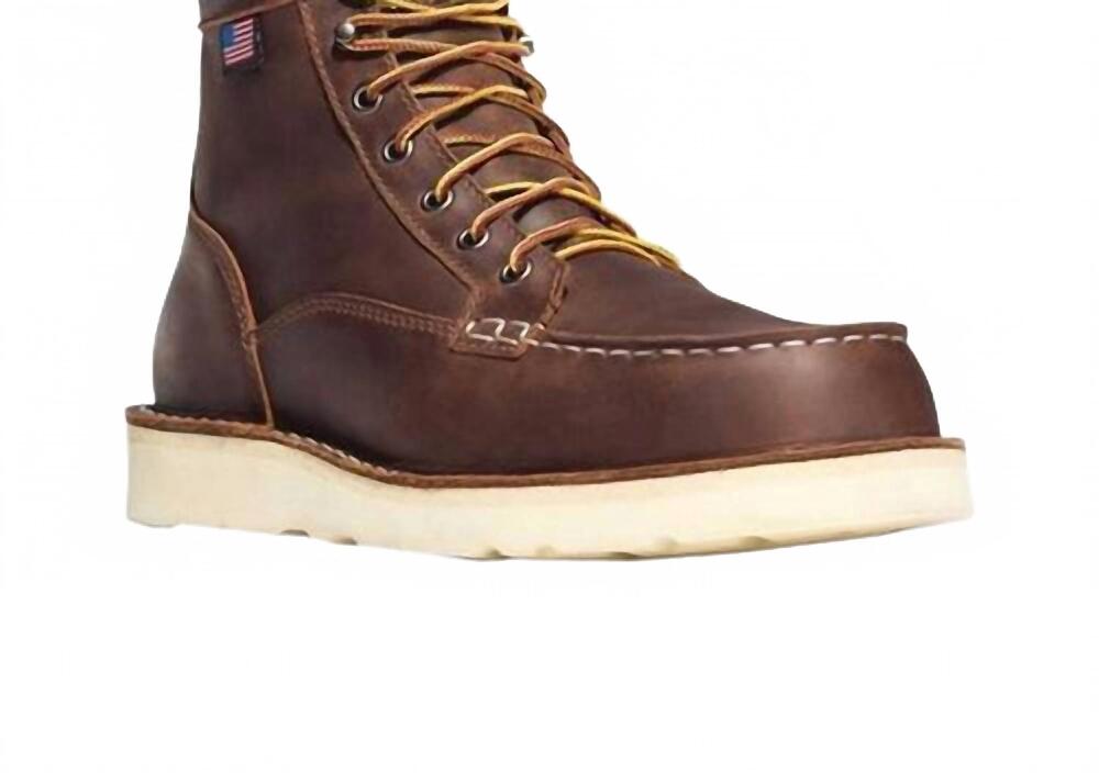 NEW DANNER men's bull run moc toe work boots in brown